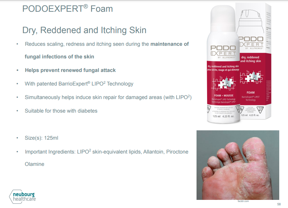 PODOEXPERT® Foam Dry, Reddened and Itching Skin