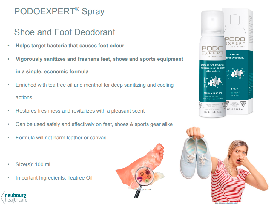 PODOEXPERT®  Spray Shoe and Foot Deodorant